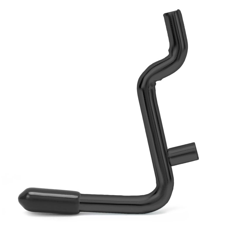Daanxw 1/4 Inch Extra Thick Pegboard Hooks,Only Suitable for 1/4"" Pegboard Board,Metal Pegboard Hooks for Hanging Storage (All Black, 60pcs L Hook) - Image 1